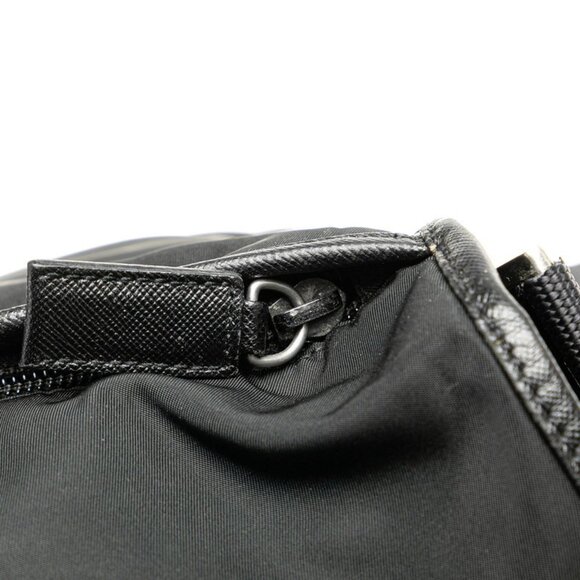 PRADA Black Leather Messenger Shoulder Bag - Picture 5 of 12